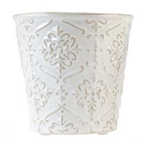 Produkt Donica ceramiczna doniczka biała kremowa beżowa Ø13,5cm 2szt