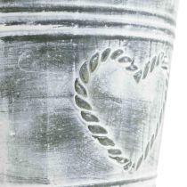 Doniczka shabby chic metalowe serce Ø17,5 cm W15,5 cm
