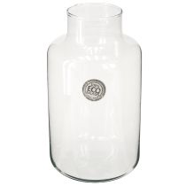 Produkt Wazon szklany dekoracyjny z szyjką przezroczysty Ø14,5cm H25cm