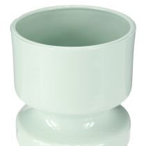 Produkt Wazon na kwiaty metalowy w kolorze miętowej zieleni emaliowany Ø9cm wys. 17,5cm