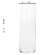 Produkt Wazon na kwiaty, smukły szklany cylinder, może być używany jako szklany wazon lub wysoki szklany wazon dekoracyjny, 30 cm