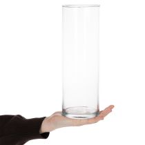 Produkt Wazon na kwiaty, smukły szklany cylinder, może być używany jako szklany wazon lub wysoki szklany wazon dekoracyjny, 30 cm