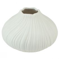 Wazon ceramiczny kształt cebuli biały Ø13cm W13,5cm 2szt