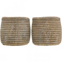 Produkt Boho doniczka cachepot ceramiczny pleciony wygląd Ø9cm H10.5cm 2szt