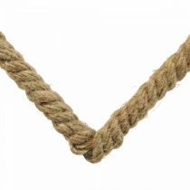 Styl Boho, serce metalowe kółko ozdobne kółko wstążka jutowa B23cm 4szt
