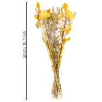 Produkt Bukiet z suszonych kwiatów z różami z drewna sosnowego. Elegancki bukiet do naturalnej dekoracji domu. 50 cm