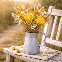 Produkt Bukiet z suszonych kwiatów z różami z drewna sosnowego. Elegancki bukiet do naturalnej dekoracji domu. 50 cm