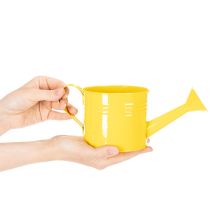 Produkt Kolorowa dekoracyjna konewka, Ø11cm, wys.9,5cm, do sadzenia, wiosenna dekoracja stołu, metalowa, zestaw 8 sztuk