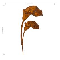 Produkt Palik ogrodowy Calla flower rdzawy do grobów i florystyki 25cm 6szt