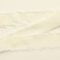 Produkt Taśma szyfonowa kremowa z frędzlami 40mm 15m