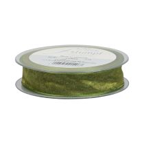 Produkt Wstążka szyfonowa z organzy Wstążka ozdobna z organzy w kolorze zielonym 15mm 20m