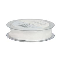 Produkt Wstążka szyfonowa z organzy Wstążka ozdobna z organzy biała 15mm 20m