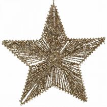 Produkt Ozdoby choinkowe, ozdoby adwentowe, zawieszki gwiazdki złote szer. 30cm 4 szt