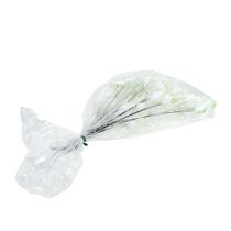 Produkt Róża świąteczna na drucie biała 50 szt