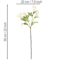 Produkt Sztuczny kwiat chryzantemy, kremowobiały bukiet, gałązka ozdobna, duży 56 cm, 4 sztuki