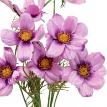 Cosmea koszyczek na biżuterię fioletowe kwiaty sztuczne lato 51cm 3szt