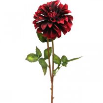 Produkt Sztuczny Kwiat Dahlia Czerwony Jedwabny Kwiat Jesień 78cm Ø3/15cm