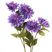 Produkt Sztuczne dalie w kolorze lawendy z 5 kwiatami 105cm