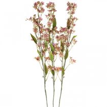 Produkt Gałązka dekoracyjna z kwiatami sztuczna różowa gałązka dafne 110cm 3szt.