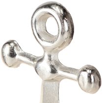 Produkt Dekoracyjna kotwica metalowa drewno w kolorze naturalnego srebra 25,5x5,5x31 cm