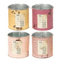 Produkt Pudełko ozdobne metalowe vintage Ø8cm W7,5cm Różne kolory
