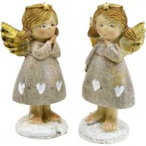 Produkt Deco angel anioł bożego narodzenia figurka anioła para aniołów H10cm 2szt)