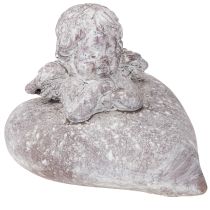 Produkt Dekoracyjna figurka anioła na sercu z odlewu kamiennego 15×13,5×12cm