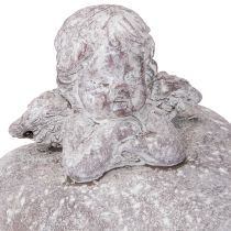 Produkt Dekoracyjna figurka anioła na sercu z odlewu kamiennego 15×13,5×12cm
