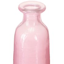 Produkt Dekoracyjny wazon na kwiaty butelka szkło różowy rustykalny Ø6cm wys.24cm