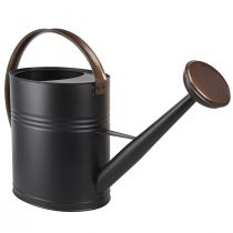 Produkt Dekoracyjna konewka metalowa w kolorze czarnym oliwkowym z końcówką 60x19x38cm