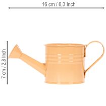 Produkt Zestaw ozdobnych doniczek z konewką, metalowy, 8 elementów, wielokolorowy, 16,5 x 7 cm – idealne pojemniki na rośliny na balkon i do kuchni