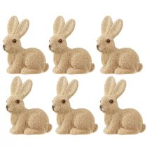 Produkt Dekoracyjne siedzące króliczki wielkanocne – 2. wybór – wiosna 10 cm 6 szt.