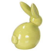 Produkt Dekoracyjny królik, żółty, zielony, brązowy, nowoczesna ceramiczna figurka na Wielkanoc, 8,5 cm, 3 sztuki
