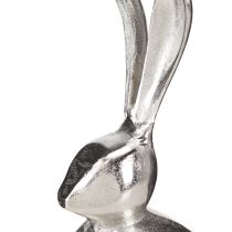 Produkt Dekoracyjny Królik Metalowy Wielkanocny w Srebrze Okrągły Ø12cm H25cm