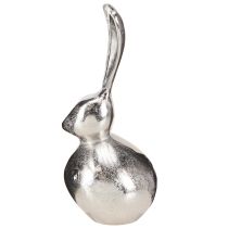 Produkt Dekoracyjny Królik Metalowy Wielkanocny w Srebrze Okrągły Ø12cm H25cm