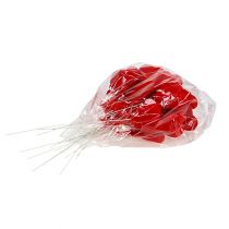 Produkt Ozdobne serca flokowane 6cm czerwone 18 szt