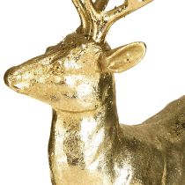 Produkt Dekoracyjna figurka jelenia stojącego renifera złota 10,5×4,5×16cm 2 sztuki