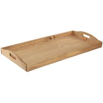 Produkt Dekoracyjna drewniana taca podłużna FSC w kolorze naturalnym 58cmx28cmx6cm