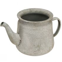 Produkt Dekoracyjny garnek metalowy vintage czajniczek szary 24×14×14cm