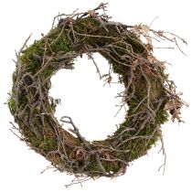 Produkt Dekoracyjny wianek z mchu z gałązkami bonsai naturalny Ø30cm