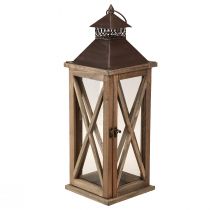 Produkt Latarnia dekoracyjna drewniana vintage latarnia drewniana brązowa 17×17×50cm