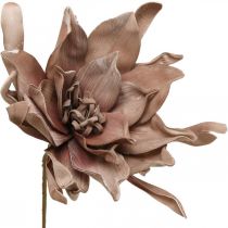 Deco kwiat lotosu sztuczny kwiat lotosu sztuczny kwiat brązowy L68cm