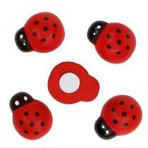 Produkt Biedronki dekoracyjne do klejenia 2,5cm czerwone 72 szt