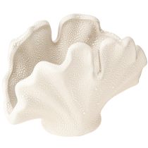 Produkt Wazon dekoracyjny muszla mini ceramiczny wazon kremowy 14×7,5×9,5cm