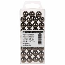Produkt Koraliki dekoracyjne antracyt metalik 14mm 35 szt