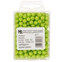 Produkt Koraliki dekoracyjne, zielone jabłko, Ø8mm, 250 sztuk