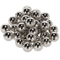 Produkt Koraliki ozdobne, metaliczne srebrne, 14mm, 35 szt.
