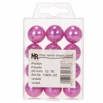 Produkt Koraliki ozdobne Ø2cm fioletowe 12 szt