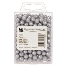 Produkt Koraliki ozdobne Ø8mm srebrne 250 szt.