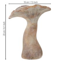 Produkt Kamień dekoracyjny grzybowy jesienna dekoracja szaro-myty 19×15cm wys. 23cm